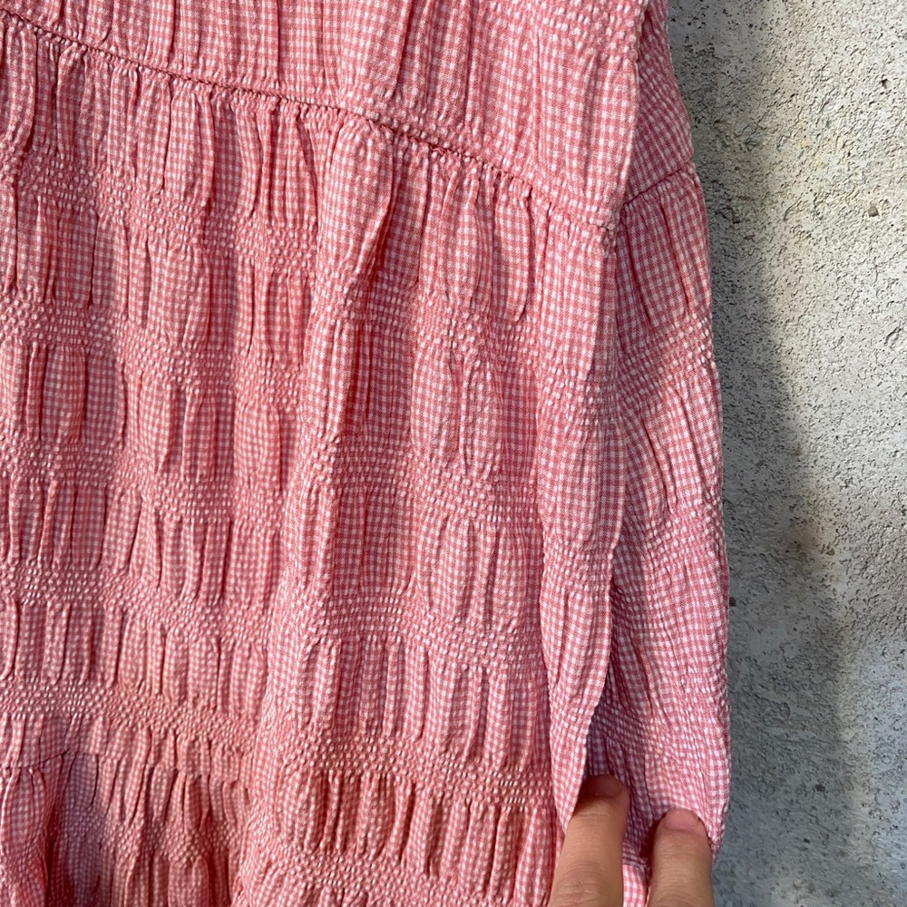 Lush plaid prairie spaghetti strap sun dress - Picture 5 of 5